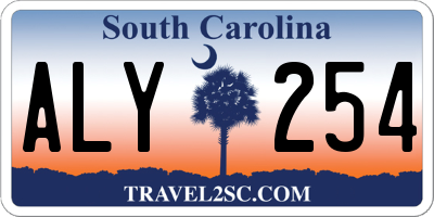 SC license plate ALY254