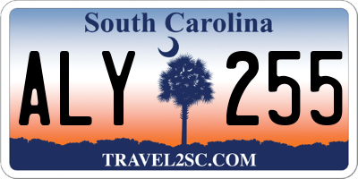 SC license plate ALY255