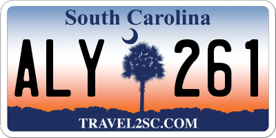 SC license plate ALY261
