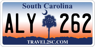 SC license plate ALY262