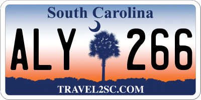 SC license plate ALY266