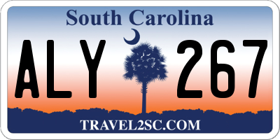 SC license plate ALY267