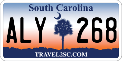 SC license plate ALY268