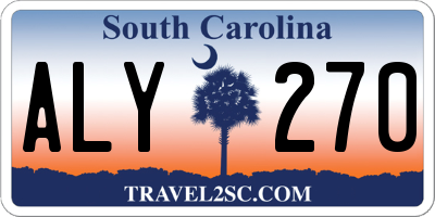 SC license plate ALY270