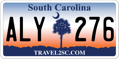 SC license plate ALY276
