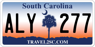 SC license plate ALY277