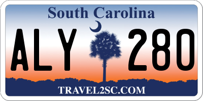 SC license plate ALY280