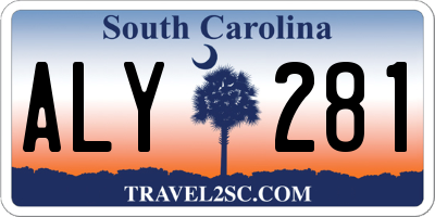 SC license plate ALY281