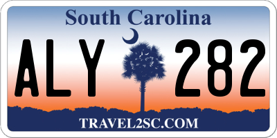 SC license plate ALY282