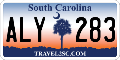 SC license plate ALY283