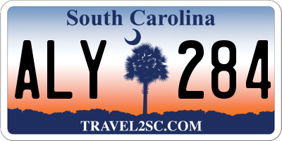 SC license plate ALY284