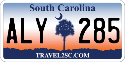 SC license plate ALY285