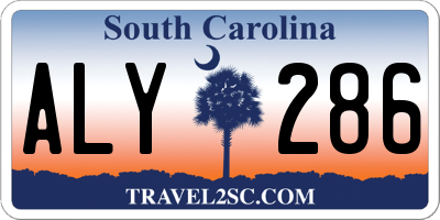 SC license plate ALY286