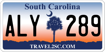 SC license plate ALY289