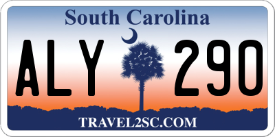 SC license plate ALY290