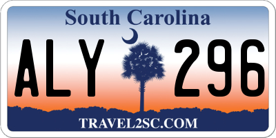SC license plate ALY296