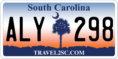 SC license plate ALY298