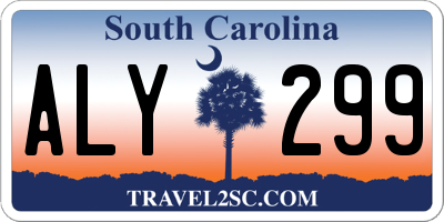 SC license plate ALY299