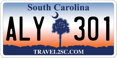 SC license plate ALY301