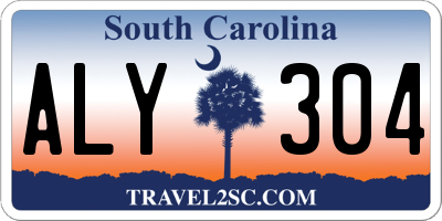 SC license plate ALY304