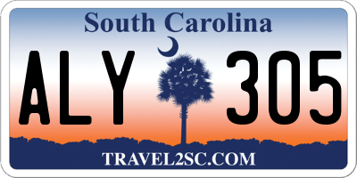 SC license plate ALY305
