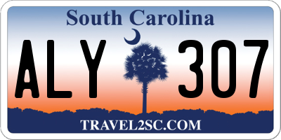 SC license plate ALY307