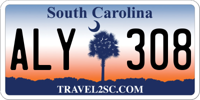 SC license plate ALY308