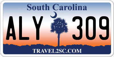 SC license plate ALY309