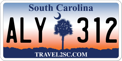 SC license plate ALY312