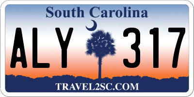 SC license plate ALY317