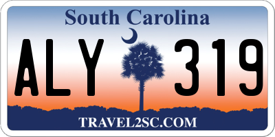 SC license plate ALY319