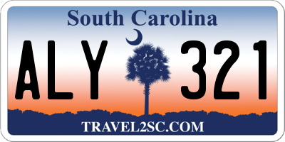 SC license plate ALY321