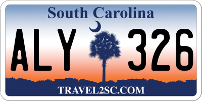 SC license plate ALY326