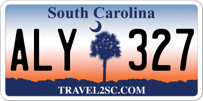 SC license plate ALY327