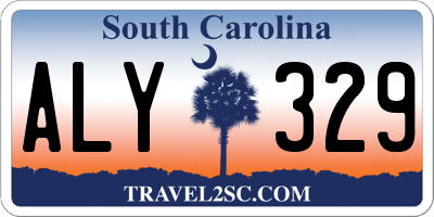 SC license plate ALY329