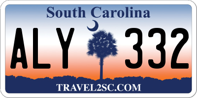 SC license plate ALY332