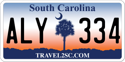 SC license plate ALY334