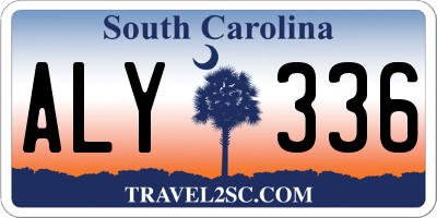SC license plate ALY336
