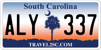 SC license plate ALY337