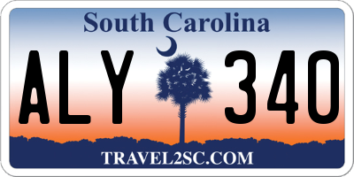 SC license plate ALY340