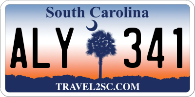 SC license plate ALY341