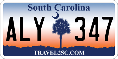 SC license plate ALY347