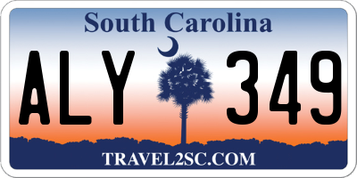 SC license plate ALY349
