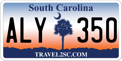 SC license plate ALY350