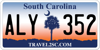 SC license plate ALY352