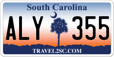 SC license plate ALY355
