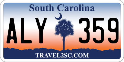 SC license plate ALY359