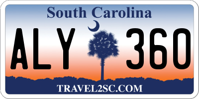 SC license plate ALY360
