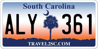 SC license plate ALY361