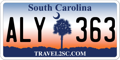 SC license plate ALY363